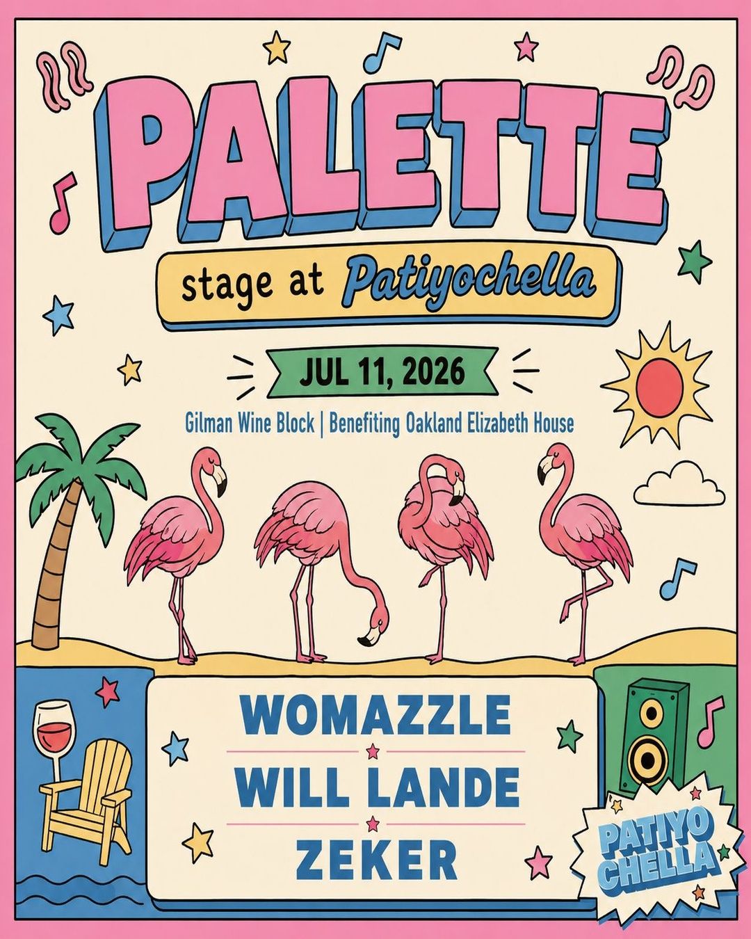 Palette Stage lineup announcement: Womazzle, Will Lande, and Zeker
